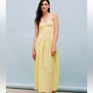 Yellow Poplin Dress